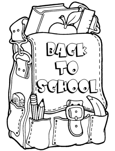 Picture of School Stationery Coloring Pages 的图像结果