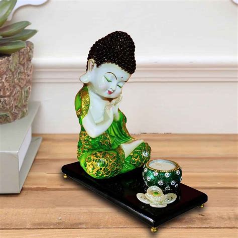Buy Baby Buddha Idol on Tray | Prosperity Buddha Statues Online | Moolwan