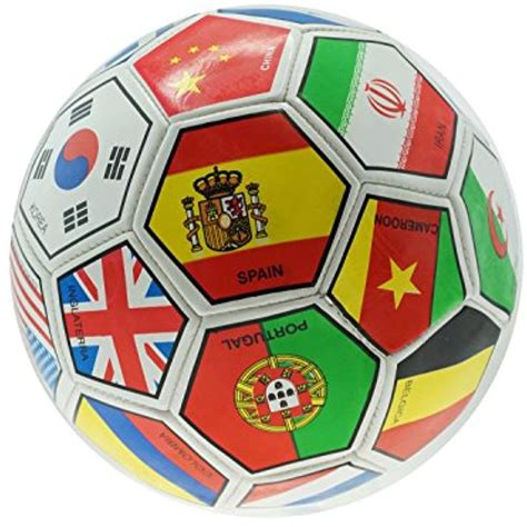 Mozlly Soccer Ball International Country Flags Soft Touch Durable World Cup Football