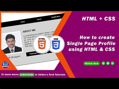 Personal Portfolio with HTML CSS Only - Online Profile - Website Design ...