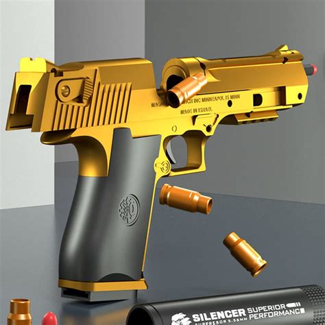 Buy Shell Ejection Soft Bullet Toy Gun,1:1 Size Toy Gun with Magazine ...