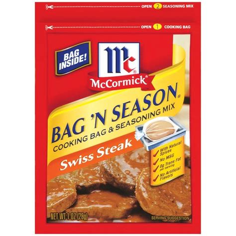 McCormick Swiss Steak Seasoning Mix & Cooking Bag (1 oz) Delivery or ...