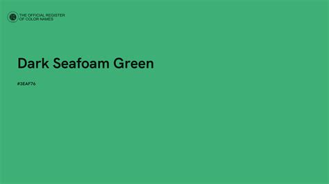 Dark Seafoam Green color - #3EAF76 - The Official Register of Color Names