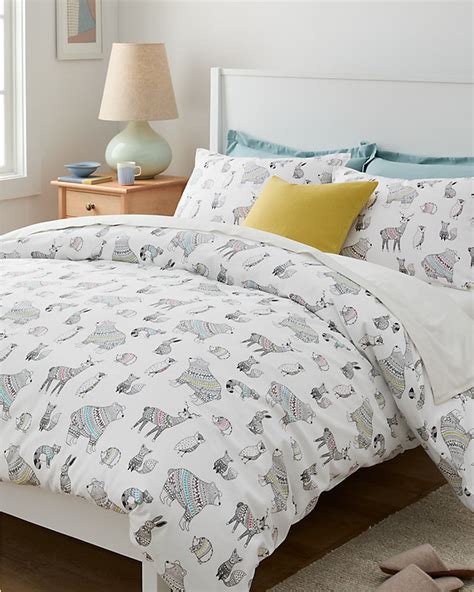 Fair Isle Friends Flannel Duvet Cover | Garnet Hill