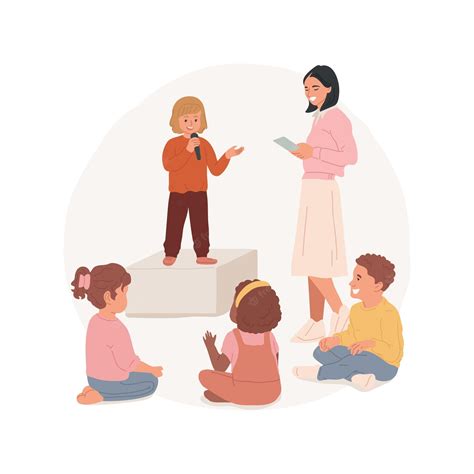 Ilustración de vector de dibujos animados aislados de clase de ...