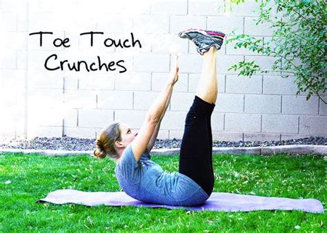 Image result for Toe Touch Crunch Exercise