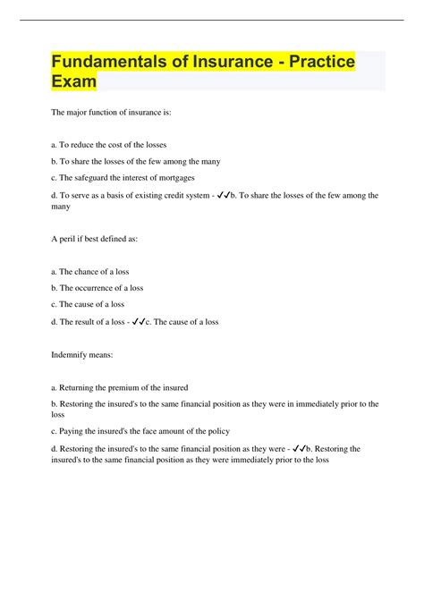 Insurance Exam Practice Test 的图像结果