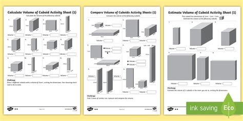 Volume of a Cuboid Worksheet - Teacher-made
