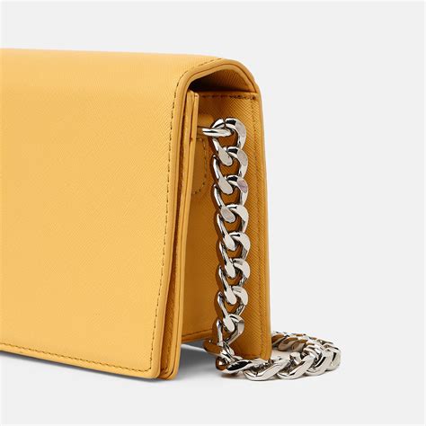 Buy RSVP by Nykaa Fashion Yellow Textured Rectangular Crossbody Bag Online