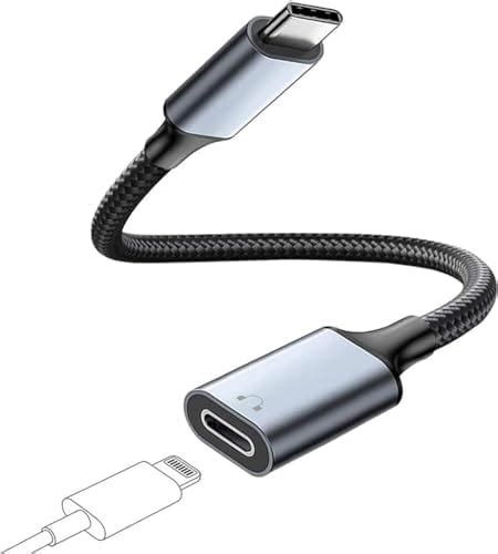 USB C to Lightning Audio Adapter Cable USB Type C Male to Lightning ...