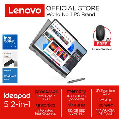 Promo Lenovo IdeaPad 5 2-in-1 14IRU9 Core 7 150U 16GB 512GB W11 OHS ...