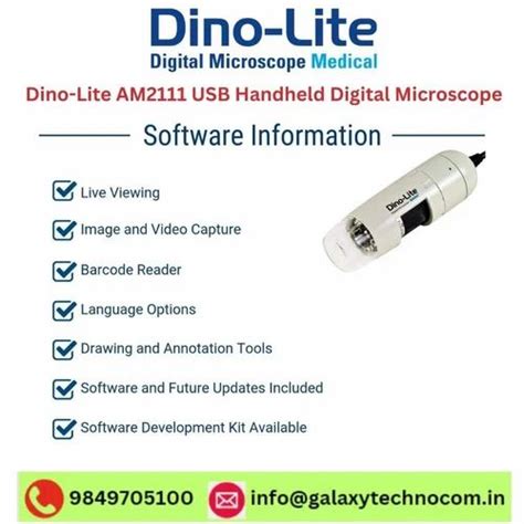 Digital Microscope - Dino-Lite AM411T-MS22B 1.3MP 10x-50x, 220x ...