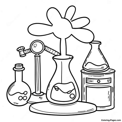 Science Lab Coloring Pages 的图像结果