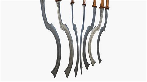 Fantasy Sword RPG Cannanite Khopesh Sickle Sword Curved Blade Kopesh 3D ...