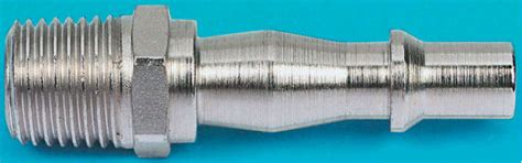 RS PRO | RS PRO Steel Male Pneumatic Quick Connect Coupling, R 1/4 Male ...