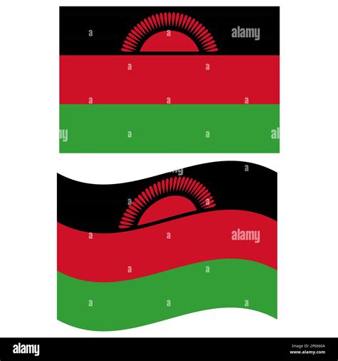 Waving flag of Malawi. Malawi flag on white background. flat style ...