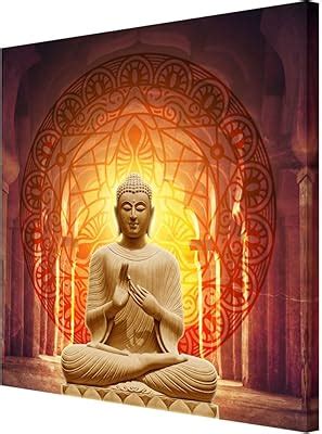 999STORE Lord Gautam Buddha Wall Canvas Painting with Frame for Living ...