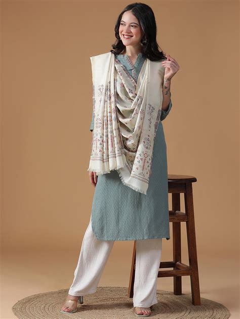 Buy Arches of Grace-Saracenic Architectural Woolen Jacquard Shawl ...