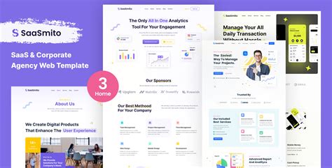 SasSmito - Saas & Corporate Agency Website XD Template by Design-art