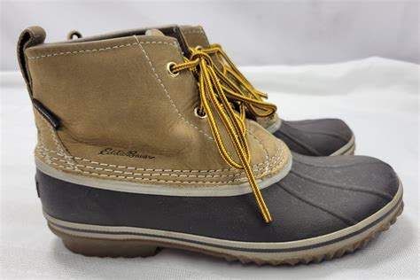 Eddie Bauer Women's Hunt Pac Mid Boot Waterproof Leather Duck BOOTS ...
