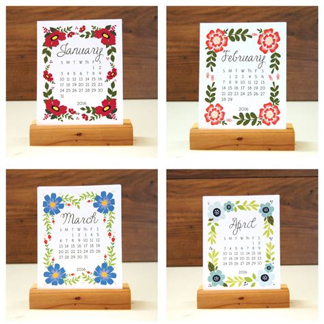 Top 23+ Free Hand Drawn 2016 Calendars Creative Vector