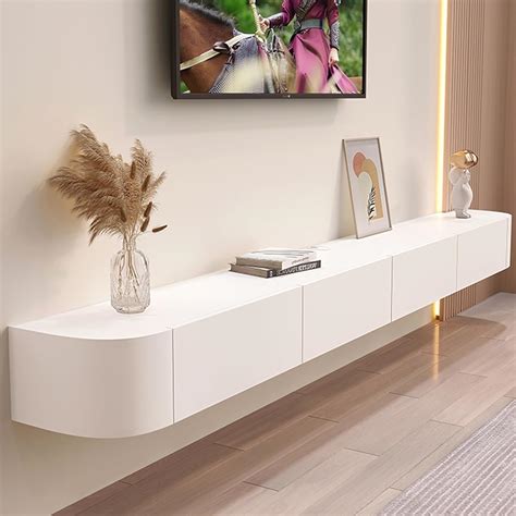 Floating TV Stand Entertainment Unit with Doors and Drawers Modern Wall ...