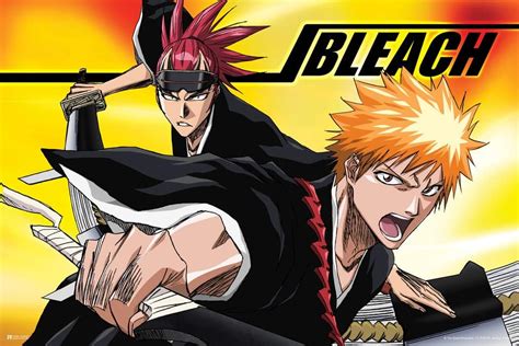 Buy Bleach Anime Poster Ichigo Renji Soul Reaper Swords Manga Comic ...