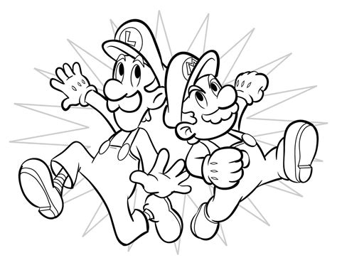 Mario And Luigi Coloring Pages To Print at sasmarkblog Blog