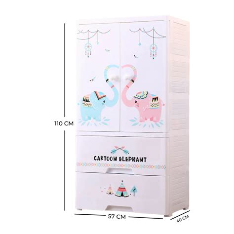 POLKA TOTS Wardrobe Storage Convertible/Collapsible Almirah Plastic Cl ...
