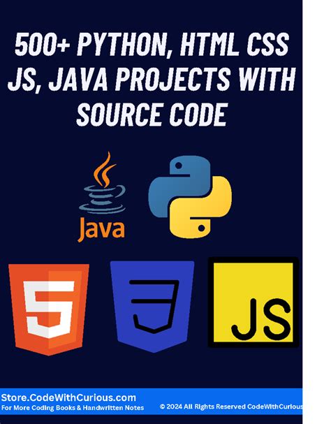 500+ Coding Projects with Source Code: Python, HTML, CSS, JS, Java ...
