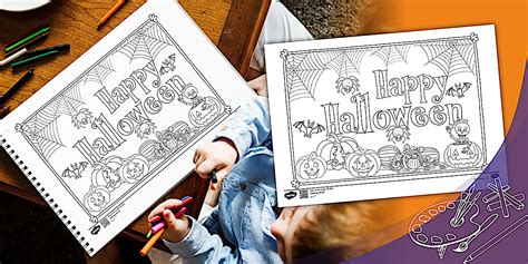 Happy Halloween Mindfulness Colouring Activity Poster