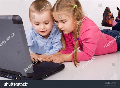 Kids Playing Computer Games Learning Online Stock Photo (Edit Now) 9267853