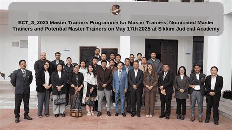 ECT_3_2025 Master Trainers Programme for Master Trainers, Nominated ...