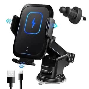 Amlink Wireless Car Charger - 15W Fast Chargeing Cell Phone Holder Car ...