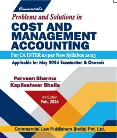 CA Inter Costing Problem Solution Parveen Sharma, Kapileshwar Bhalla