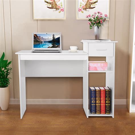 Buy Mular Computer Desk with Storage Shelves, 43 Inch Home Office Desk ...