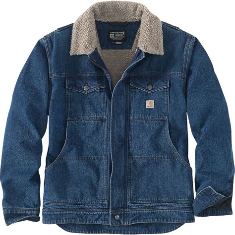 Carhartt Relaxed Fit Denim Sherpa-Lined Jacket - Men's - Clothing