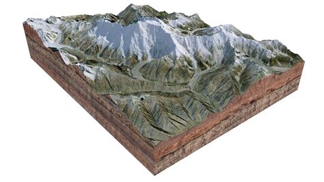 Nanga Parbat Pakistan Terrain 3D Model by 3dstudio