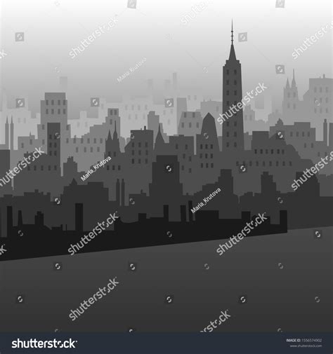 Vector Silhouettes New York City Houses 스톡 벡터(로열티 프리) 1556574902 | Shutterstock - silhouette of new york