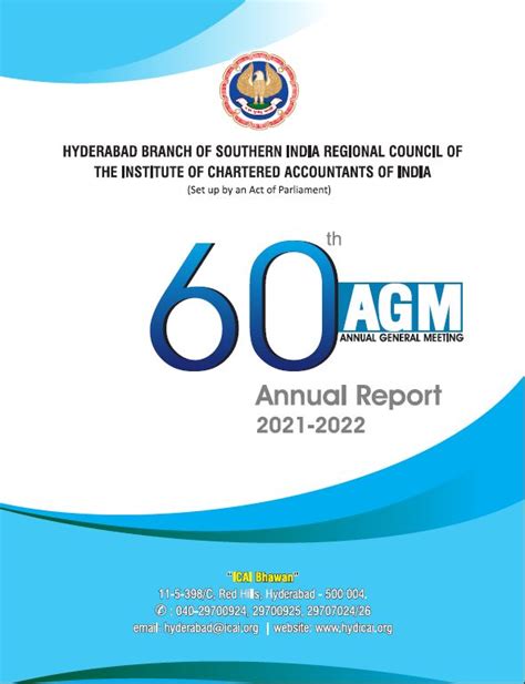 Newsletter - 60th Annual Report - Hyderabad Branch of SIRC of ICAI