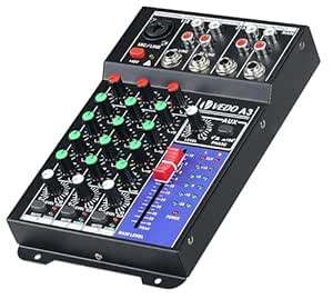 KINGSTER 3 Channel Sound Mixing Console, 48V Phantom Power, XLR, TRS ...