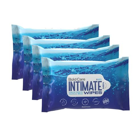 Bold Care Active Blue Intimate Cleansing Wipes For Men | pH Balanced ...