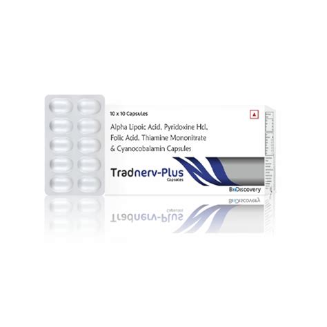 Tradnerv Plus - Alpha Lipoic Acid, Pyridoxine Hcl, Folic Acid, Thiamine ...