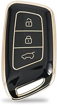 JVCV® Gold Border TPU Key Cover Compatible with The New MG Hector ...