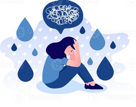 Depression and anxiety illustration 24659357 PNG