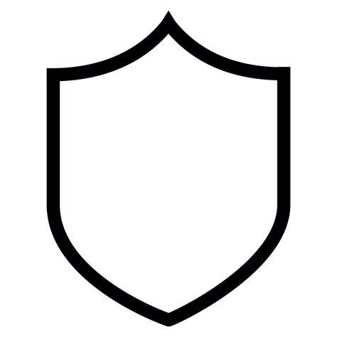 Shield Shape outline on a Transparent Background 27391987 PNG