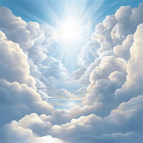Heavenly White Clouds AI Art Christian Funeral Gates - Etsy Fond Design ...