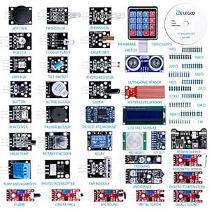ELEGOO Upgraded 37 in 1 Sensor Modules Kit with Tutorial Compatible ...