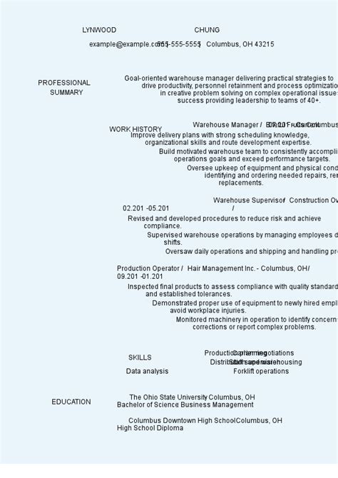 Image result for Process Operator Resume Examples