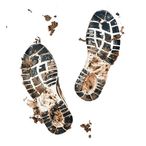 Footprints Of Boots Dirty Bootprints And Shoeprints, Boots, Footprint, Shoes PNG Transparent ...